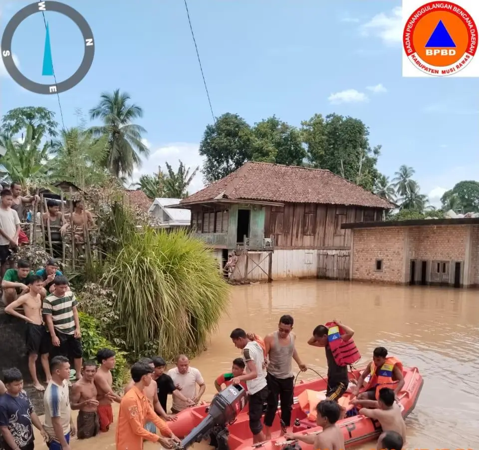 [UPDATE] Banjir Tiga Kecamatan di Musi Rawas Utara Surut